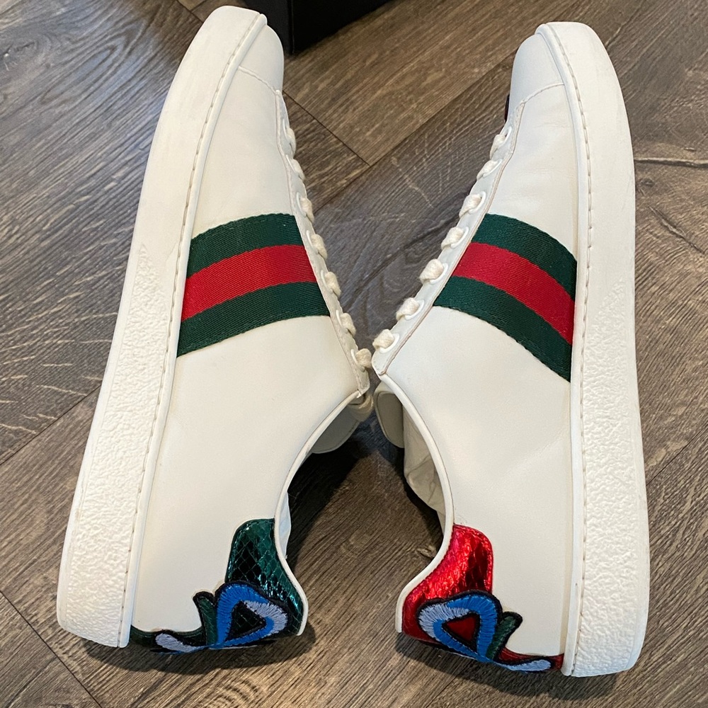 Gucci Women Ace Embroidered Floral Sneakers Size 36 (fit 6.5-7US) - Picture 5 of 9